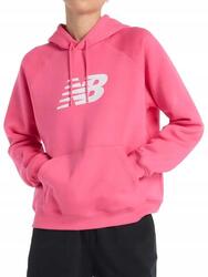 BLUZA damska NEW BALANCE WT43524DAB z kapturem ciepła dresowa różowa XS