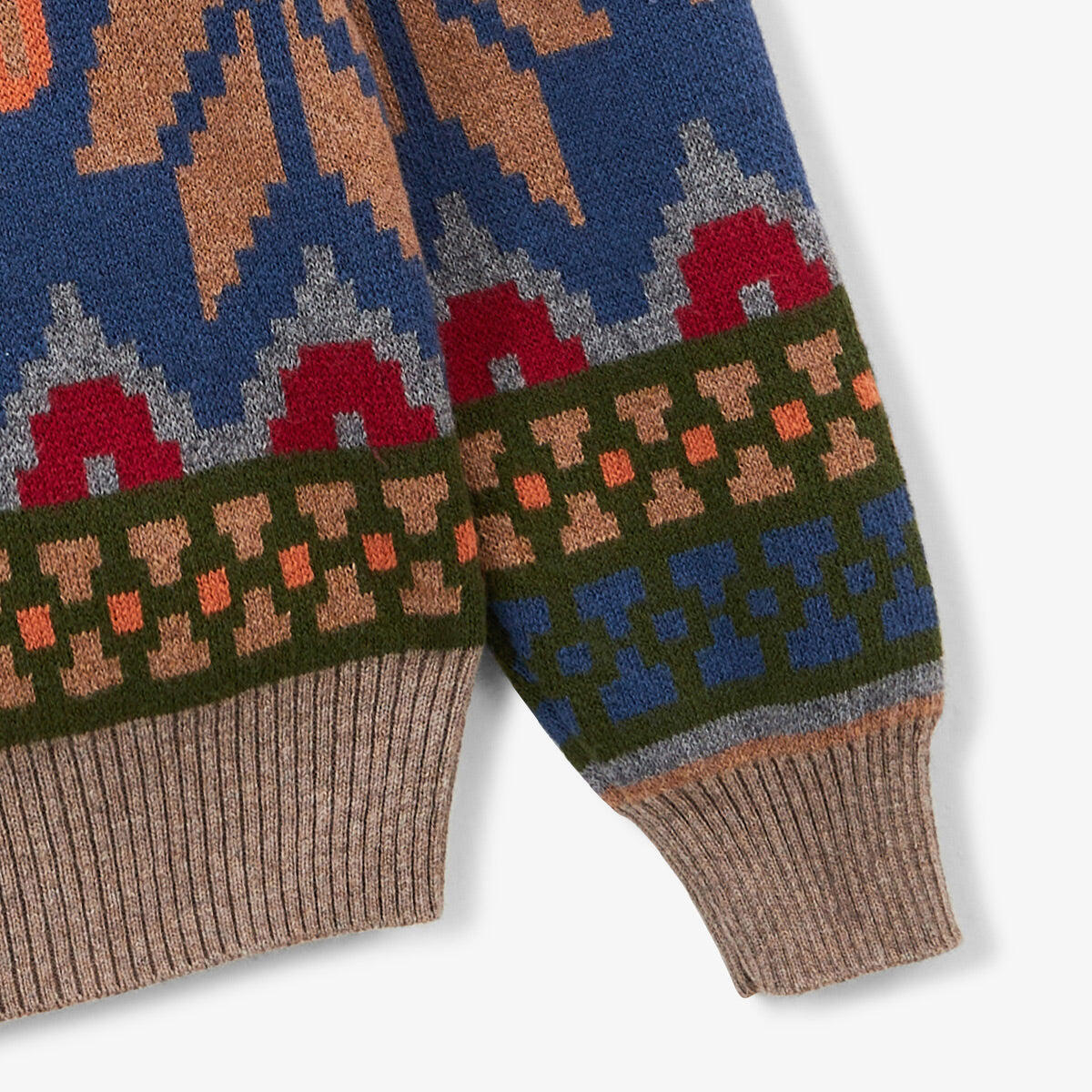 Maglione Manel junior in jacquard fantasia 4/4