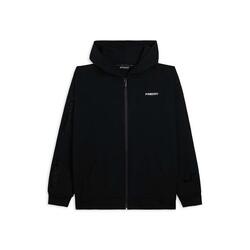 Sweat-shirt entièrement zippé avec capuche en jersey et poches kangourou