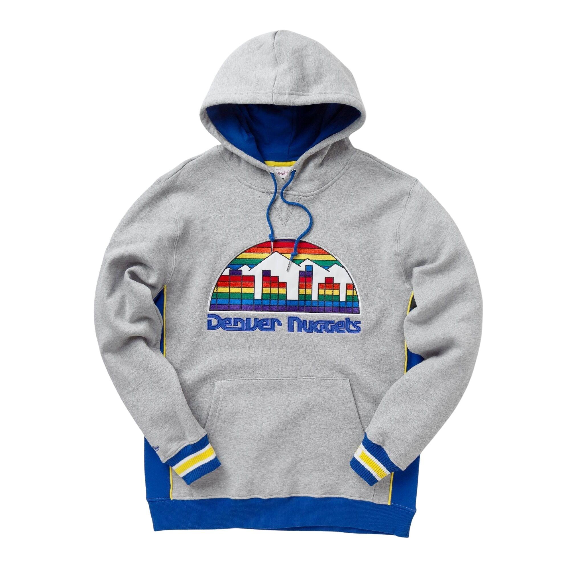 MITCHELL & NESS Pile con cappuccio Denver Nuggets Premium