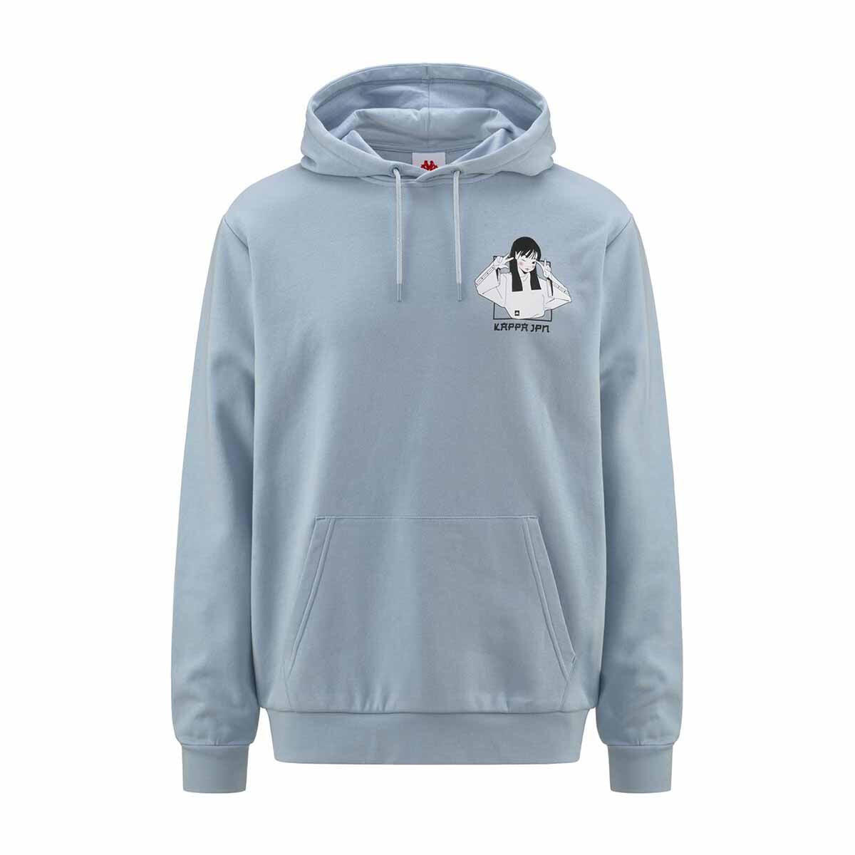 Felpa da uomo in cotone blu da streetwear sportivo 2/5