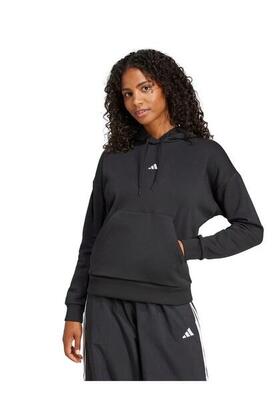 Felpa donna adidas essentials small logo feel cozy - nero