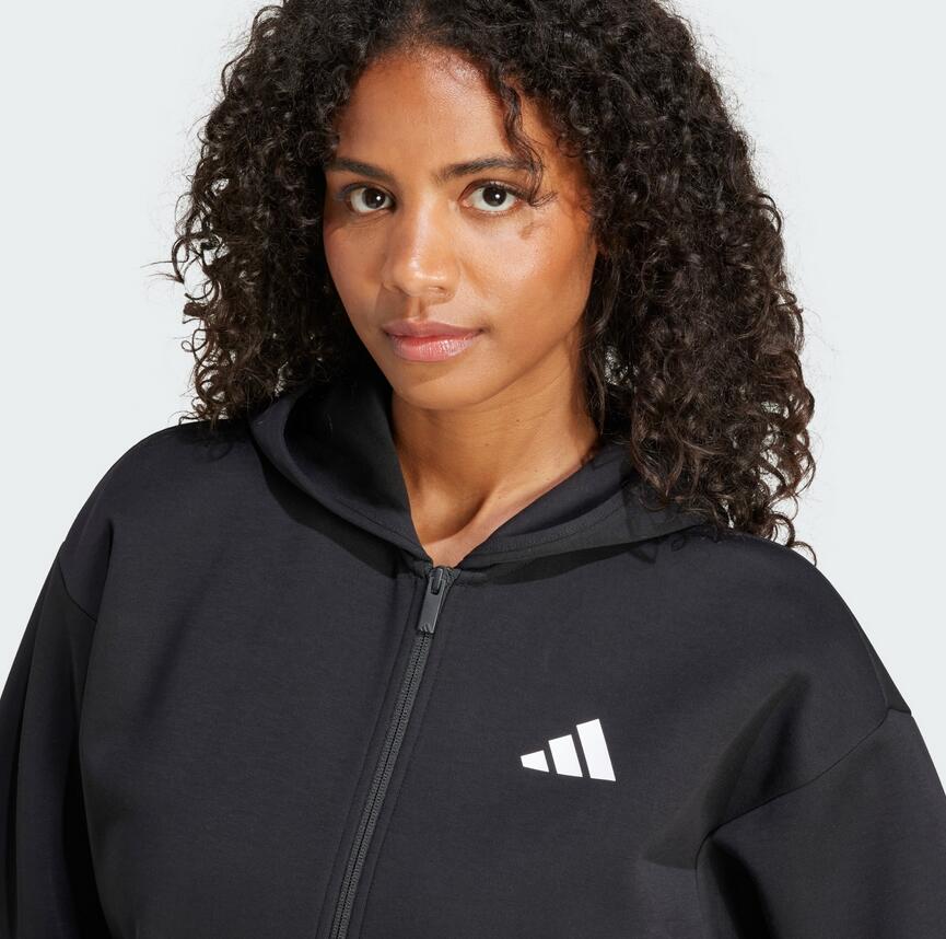 Felpa Adidas Essentials Feel Cozy Donna - Cappuccio Morbida Logo 4/7