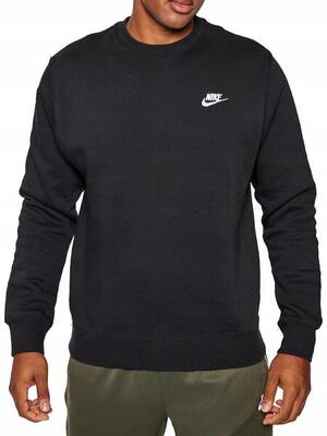 Maglia da golf Nike NSW Club Crew BB nera da uomo