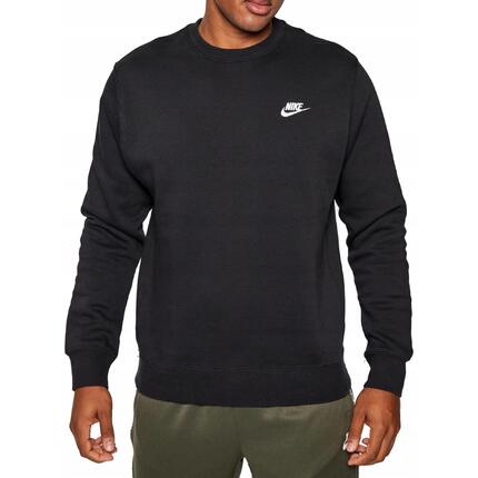 BLUZA męska NIKE sportowa bez kaptura czarna bawełniana