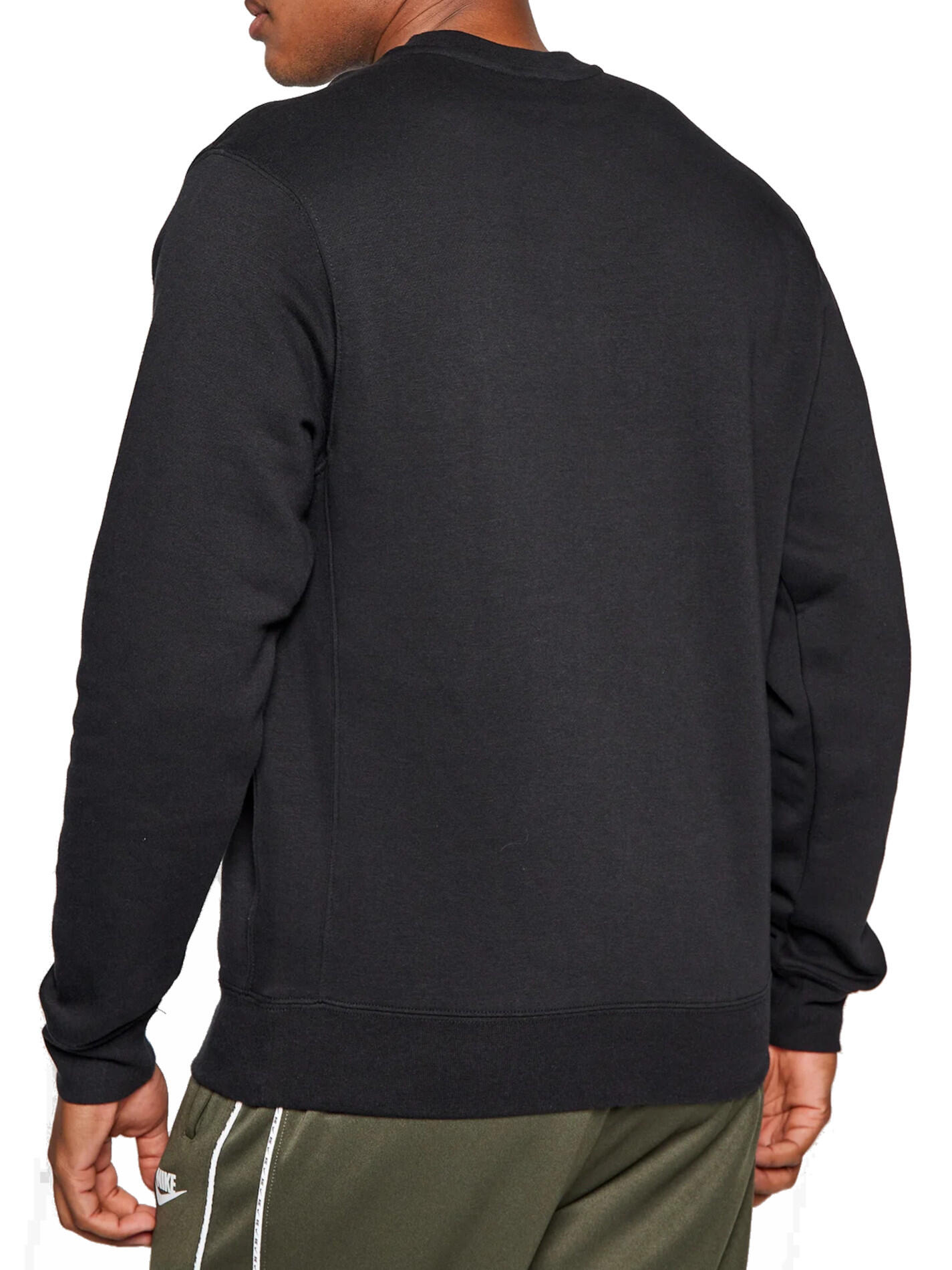 BLUZA męska NIKE sportowa bez kaptura czarna bawełniana 3/4
