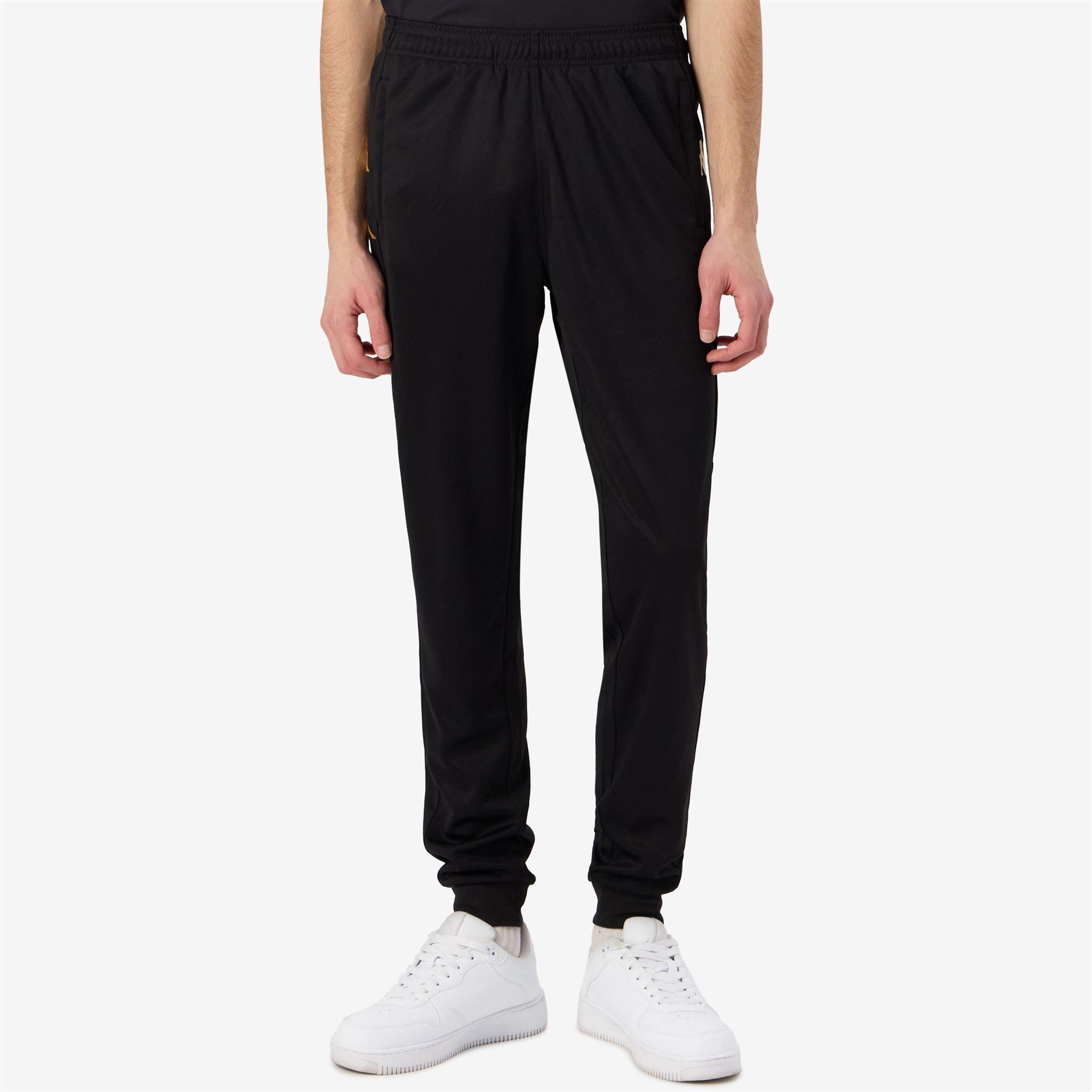 Pantaloni da uomo in poliestere nero da calcio 4/7