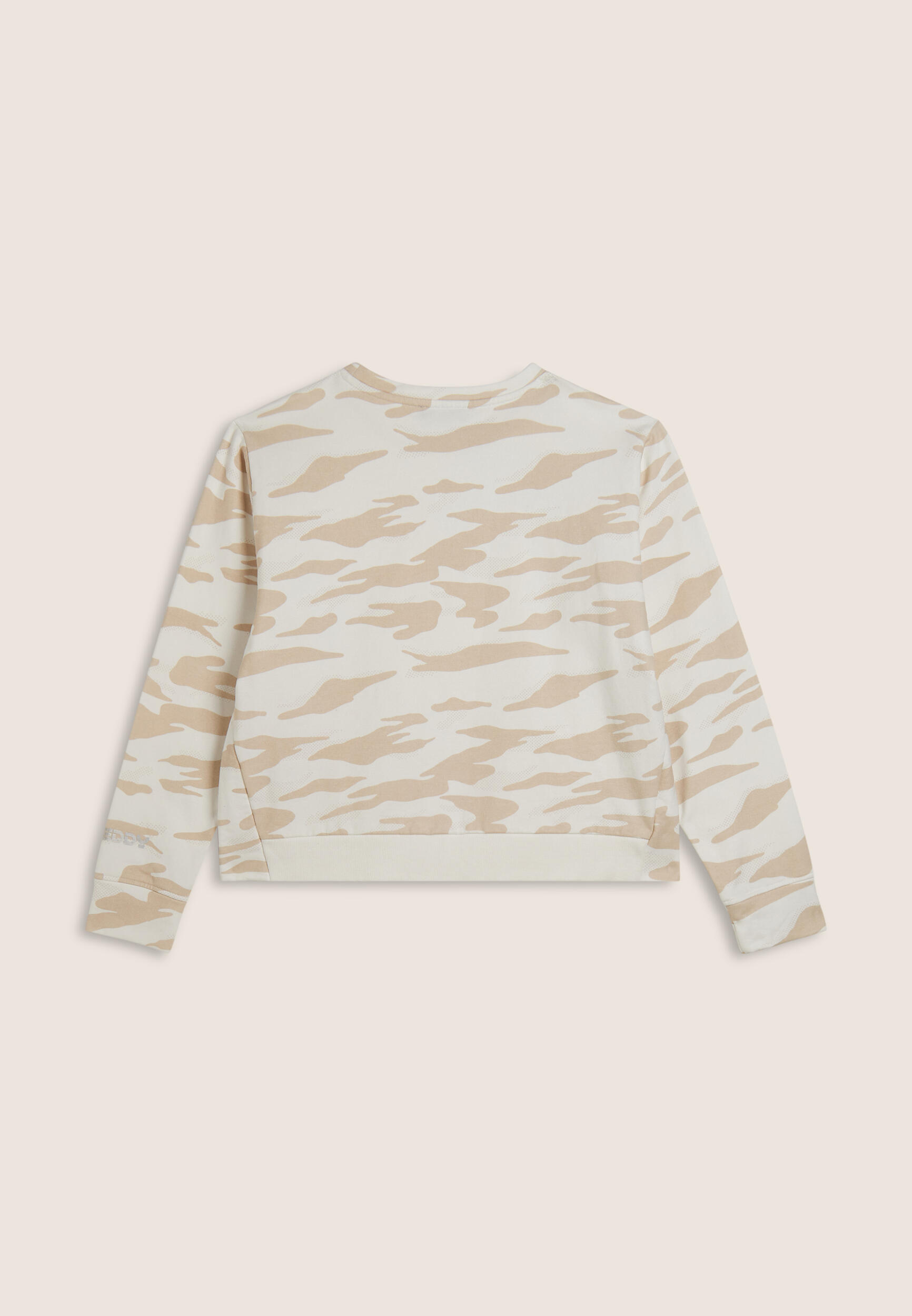 Sweat-shirt court avec logo perlé et imprimé camouflage 2/3