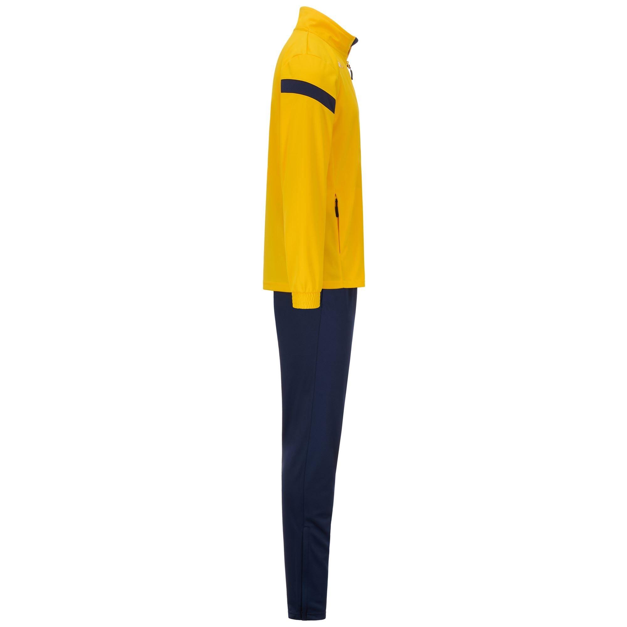 Tuta sportiva da uomo in poliestere giallo da calcio 2/4