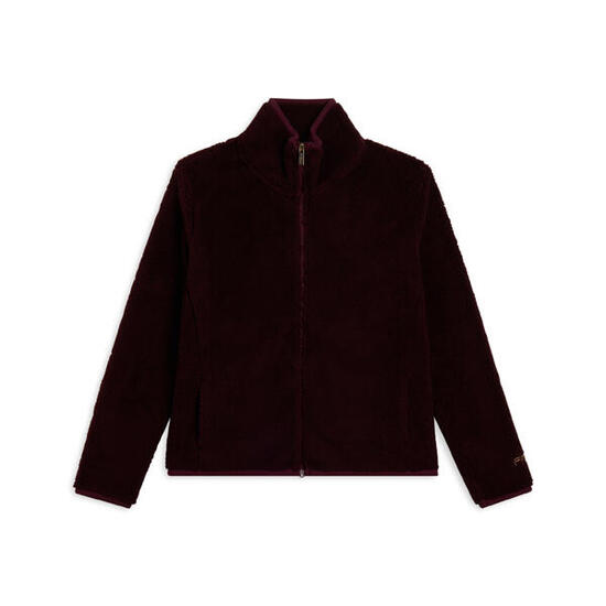 Veste pour femmes en tissu Sherpa avec col montant et fermeture à glissière