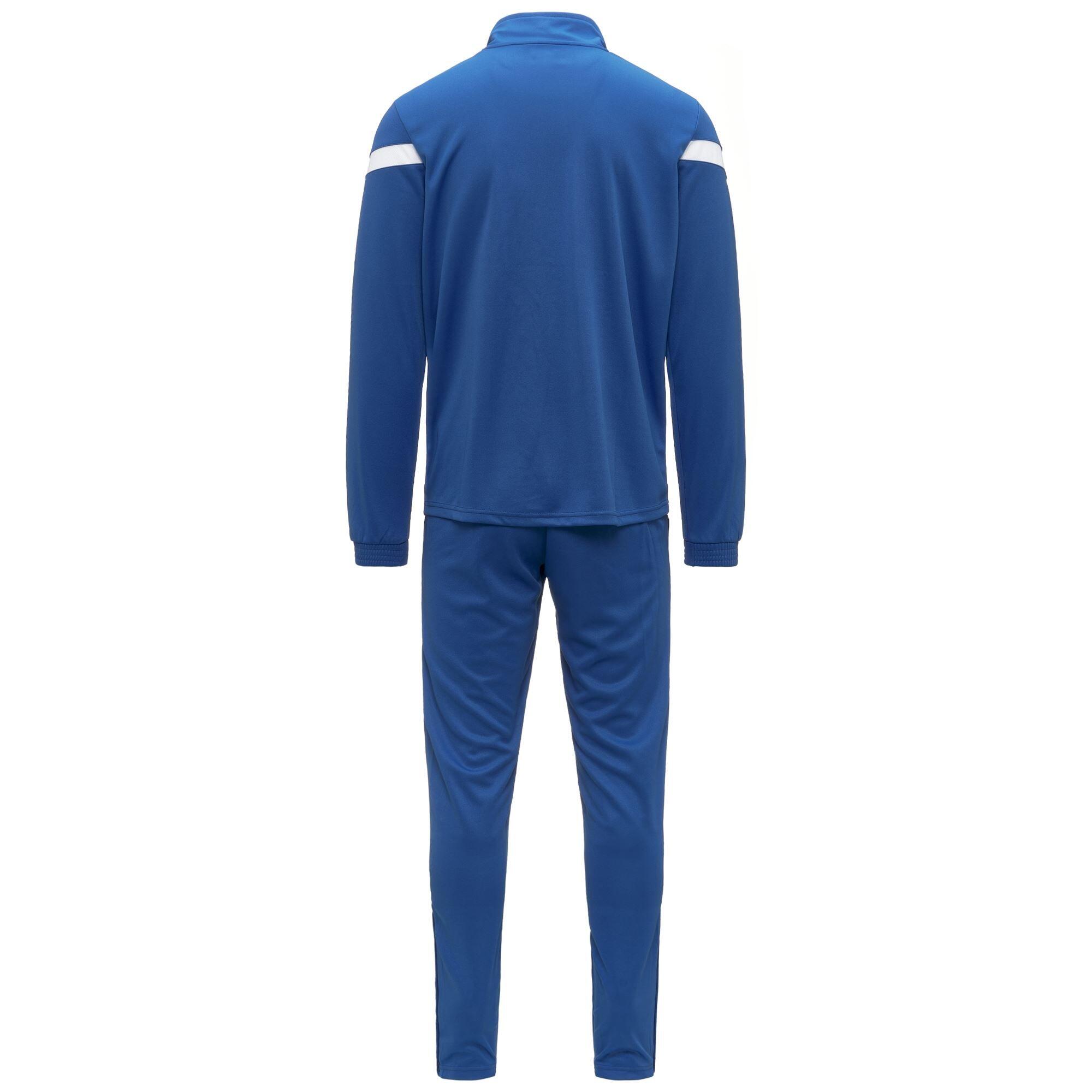 Tuta sportiva da uomo in poliestere blu da calcio 3/4
