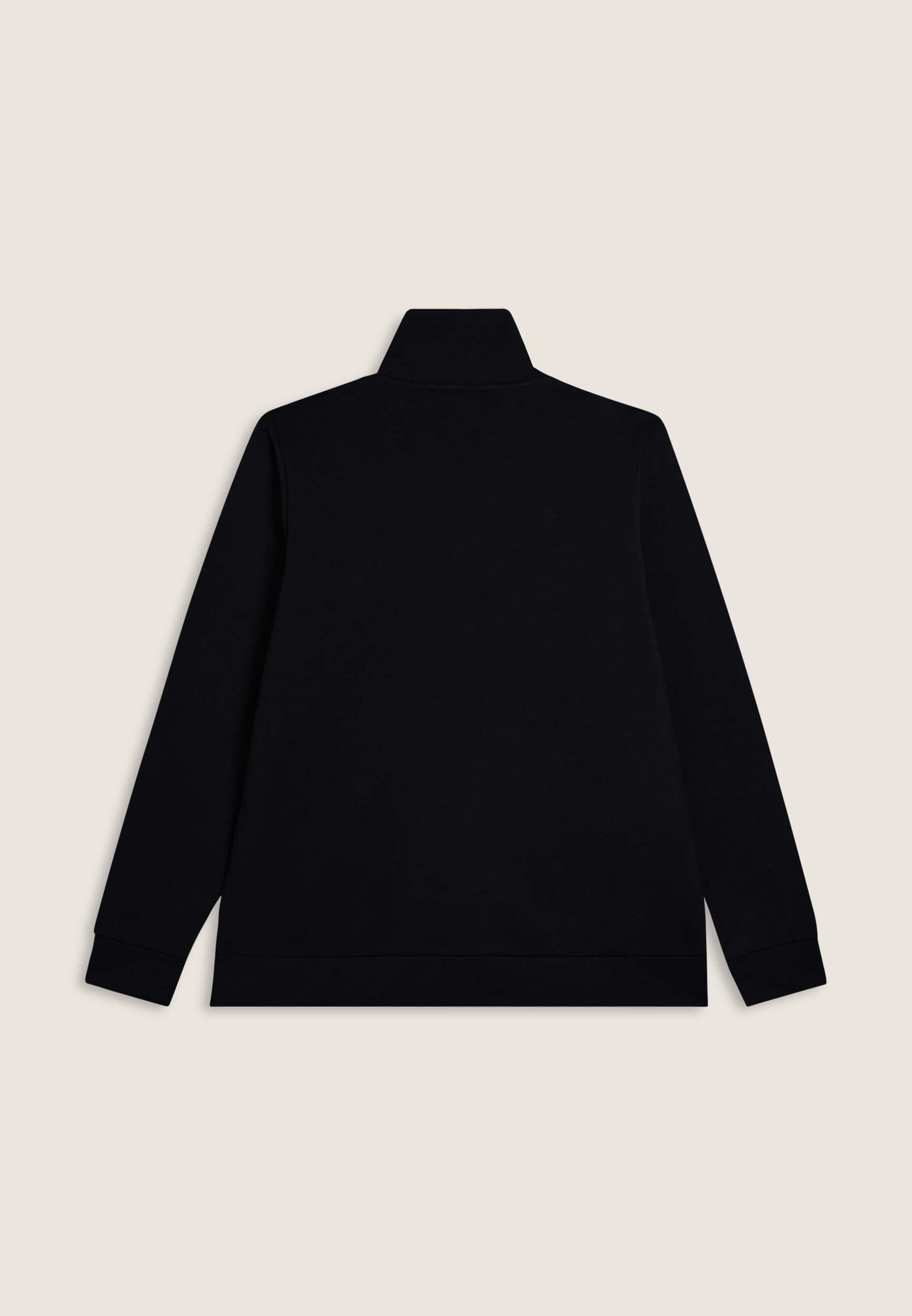 Sweat-shirt zippé pour femmes avec col montant et détails dorés 2/3