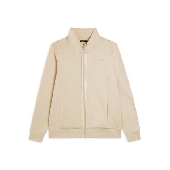 Felpa da donna zip e collo alto con logo minimal