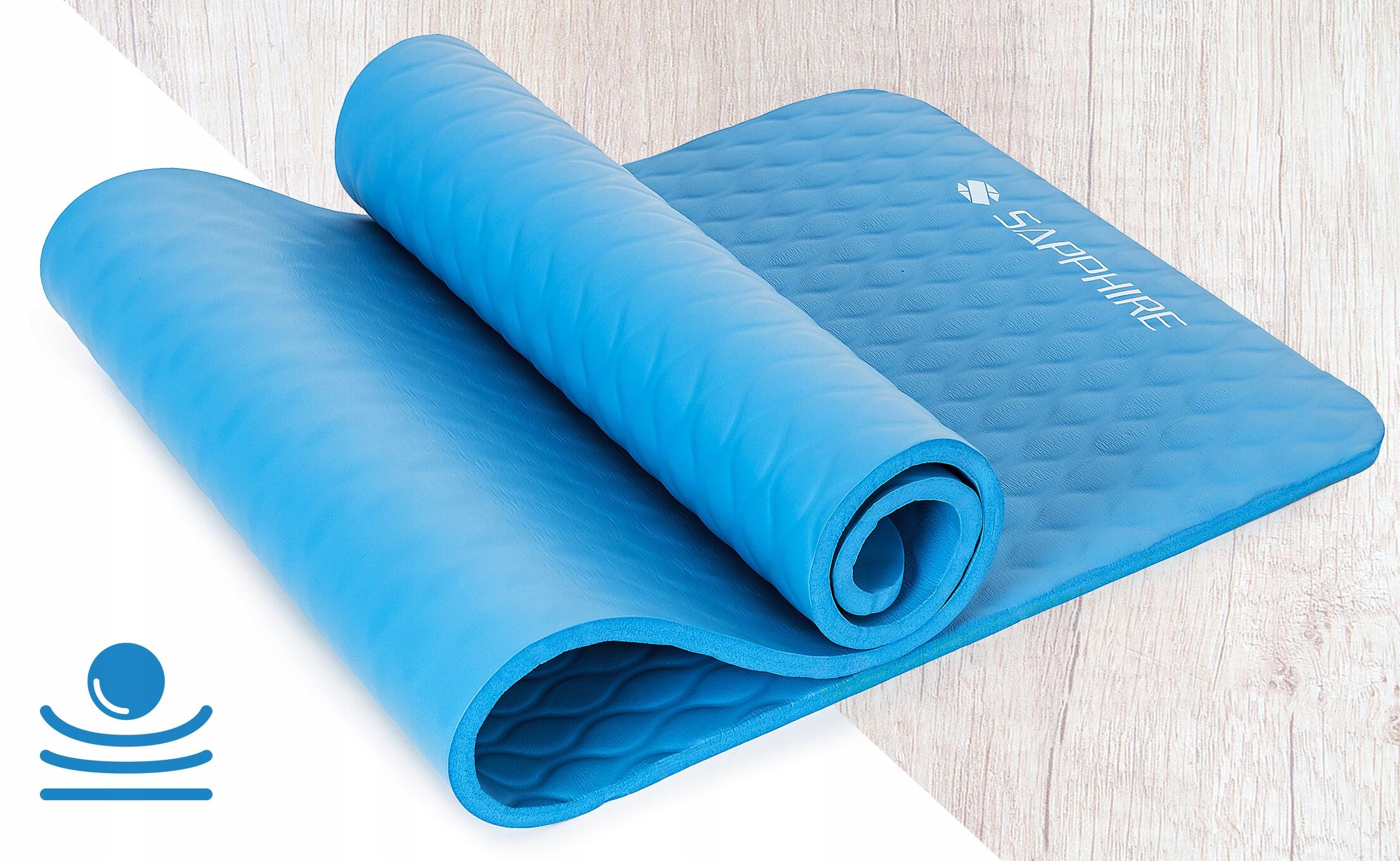 Mata do ćwiczeń treningowa Sapphire SG-1130 NBR 15 mm z pokrowcem 2/7