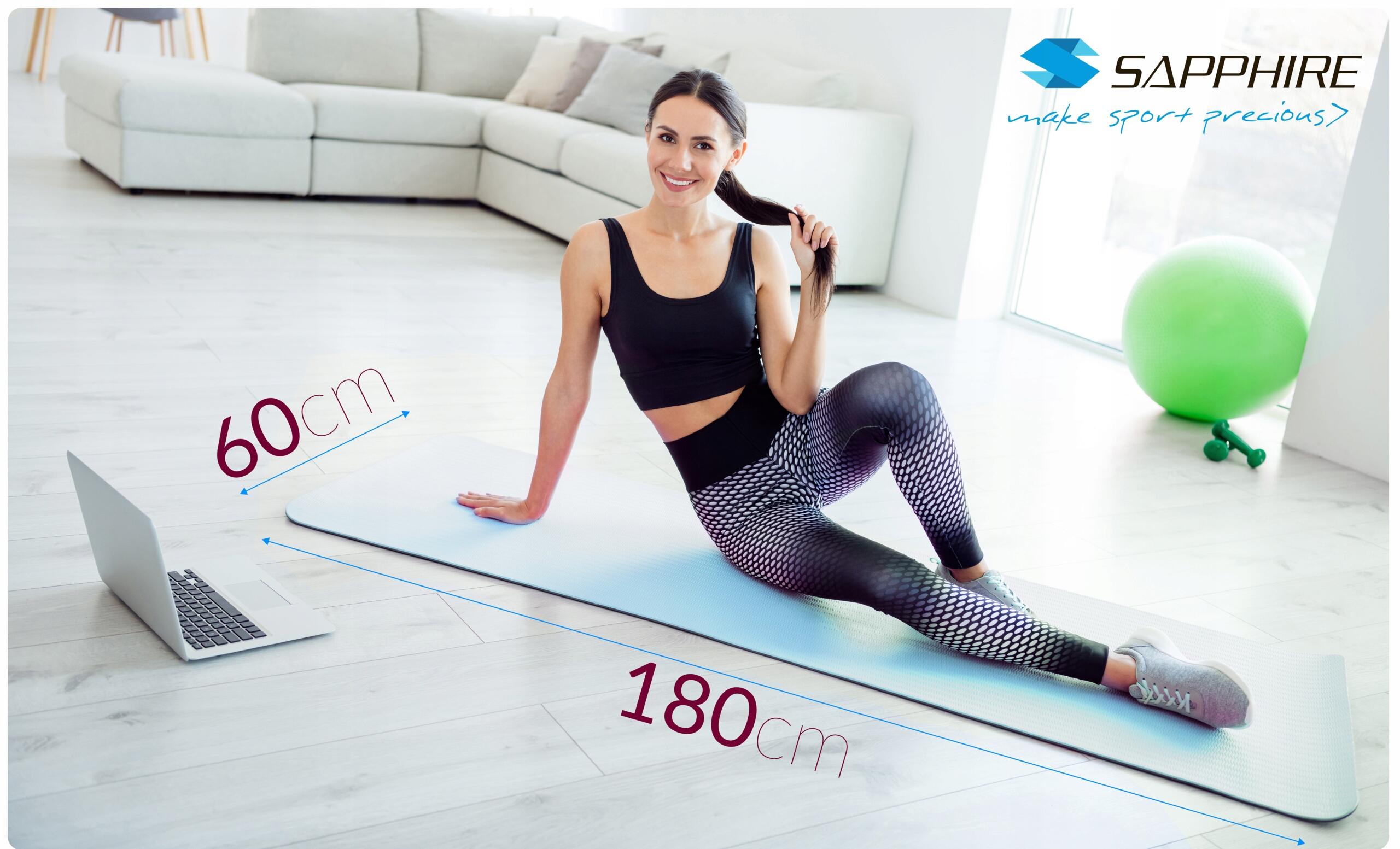 Mata do ćwiczeń treningowa Sapphire SG-1130 NBR 15 mm z pokrowcem 7/7