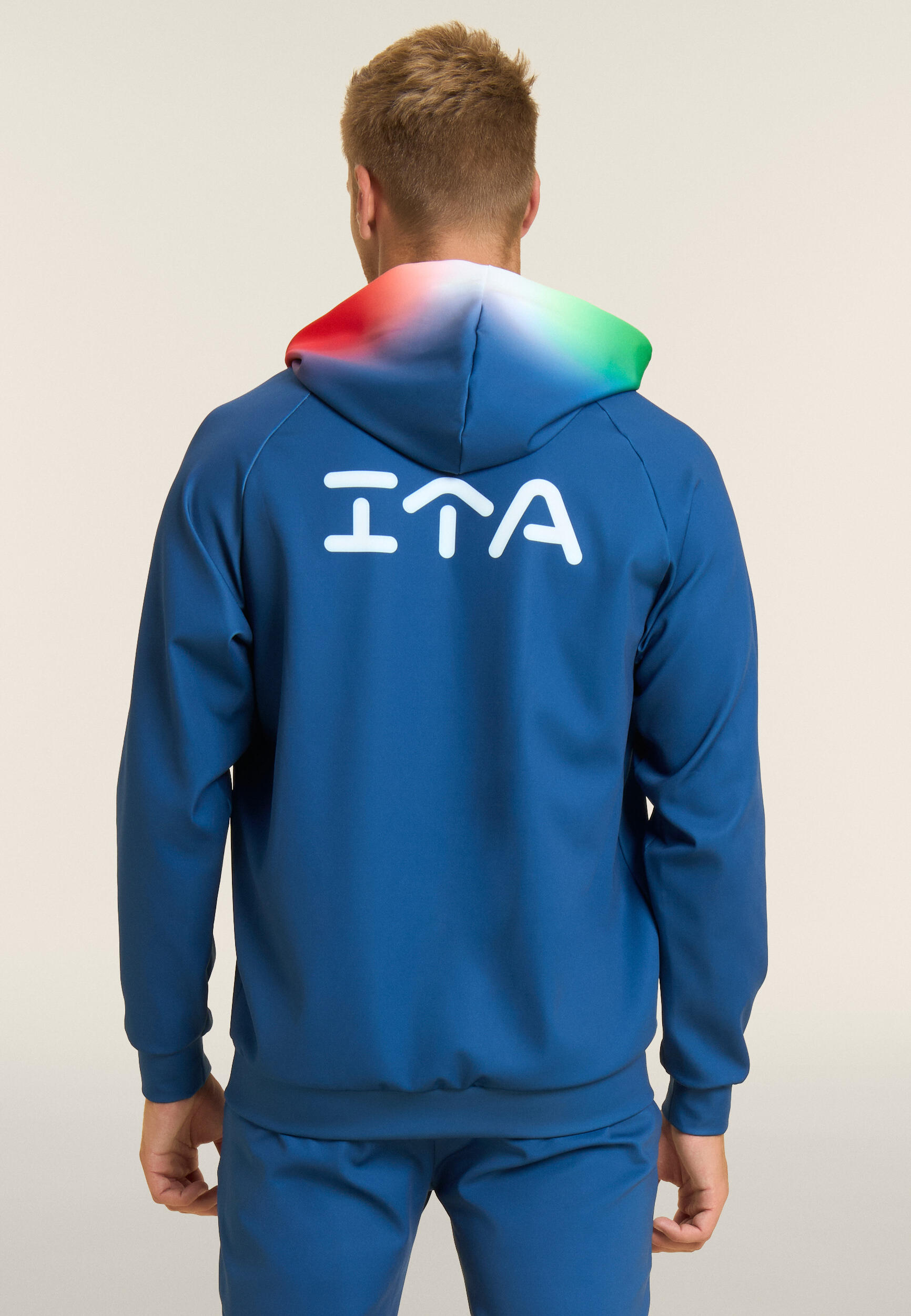 Felpa unisex Beach Volley Italia 2025/26 in scuba tecnico 3/5