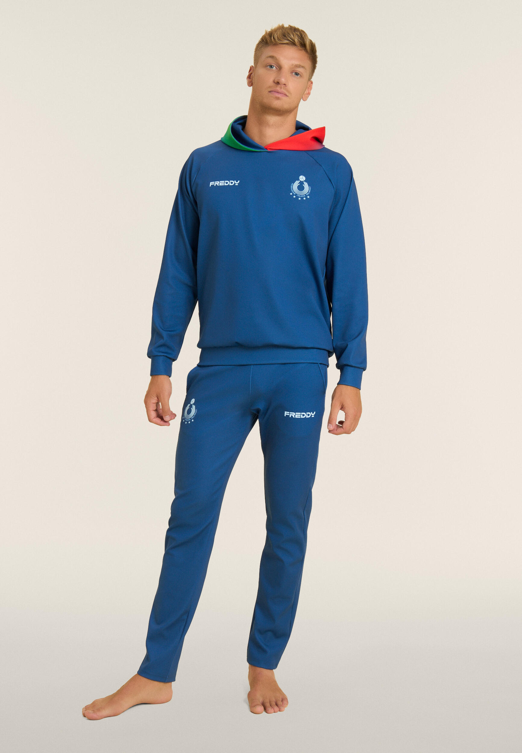 Felpa unisex Beach Volley Italia 2025/26 in scuba tecnico 5/5