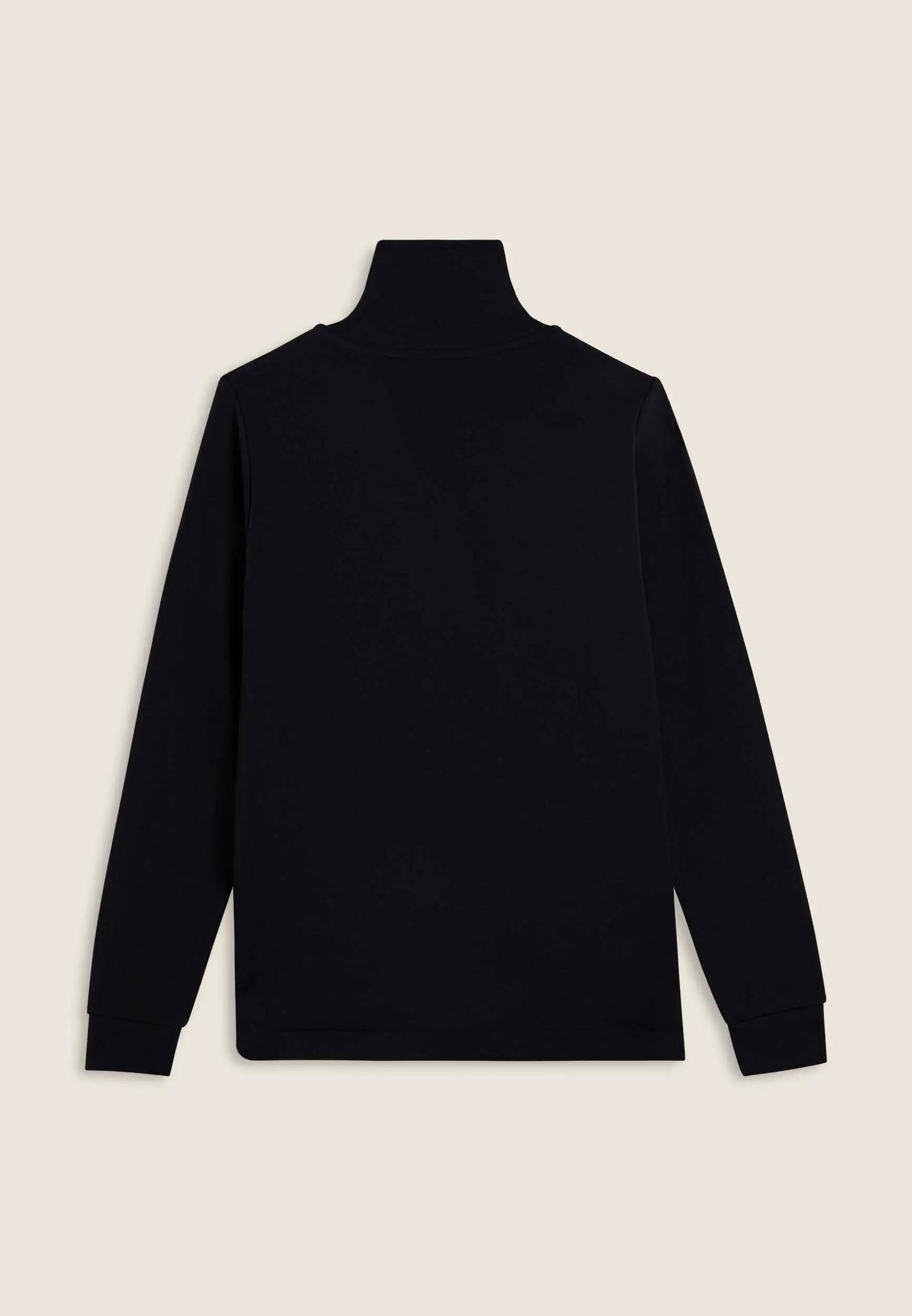Sudadera de cremallera con cuello alto y bajo asimétrico 2/3