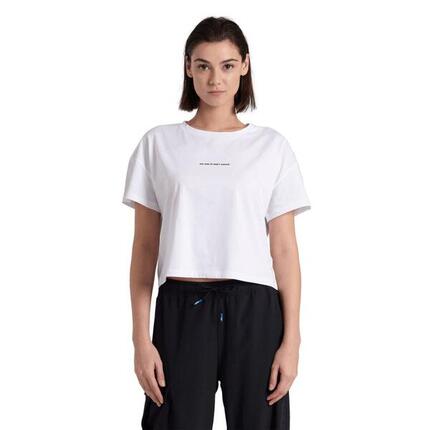 Koszulka damska top bawełniany sportowy okrągły dekolt Arena Crop Top