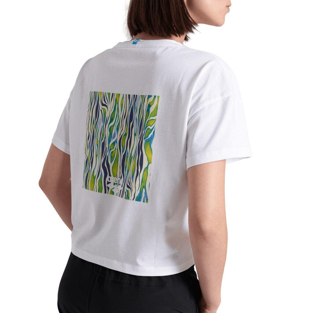 Koszulka damska top bawełniany sportowy okrągły dekolt Arena Crop Top 3/7