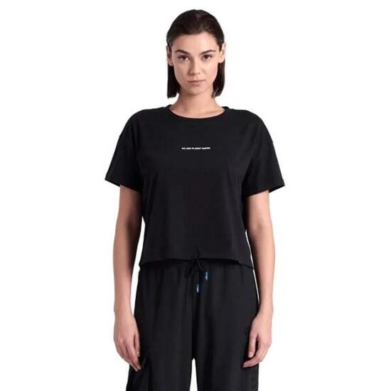 Koszulka damska top bawełniany sportowy okrągły dekolt Arena Crop Top