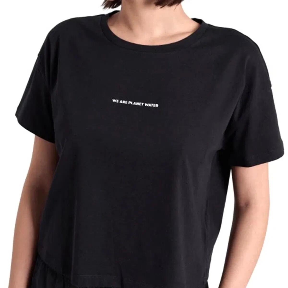 Koszulka damska top bawełniany sportowy okrągły dekolt Arena Crop Top 3/4