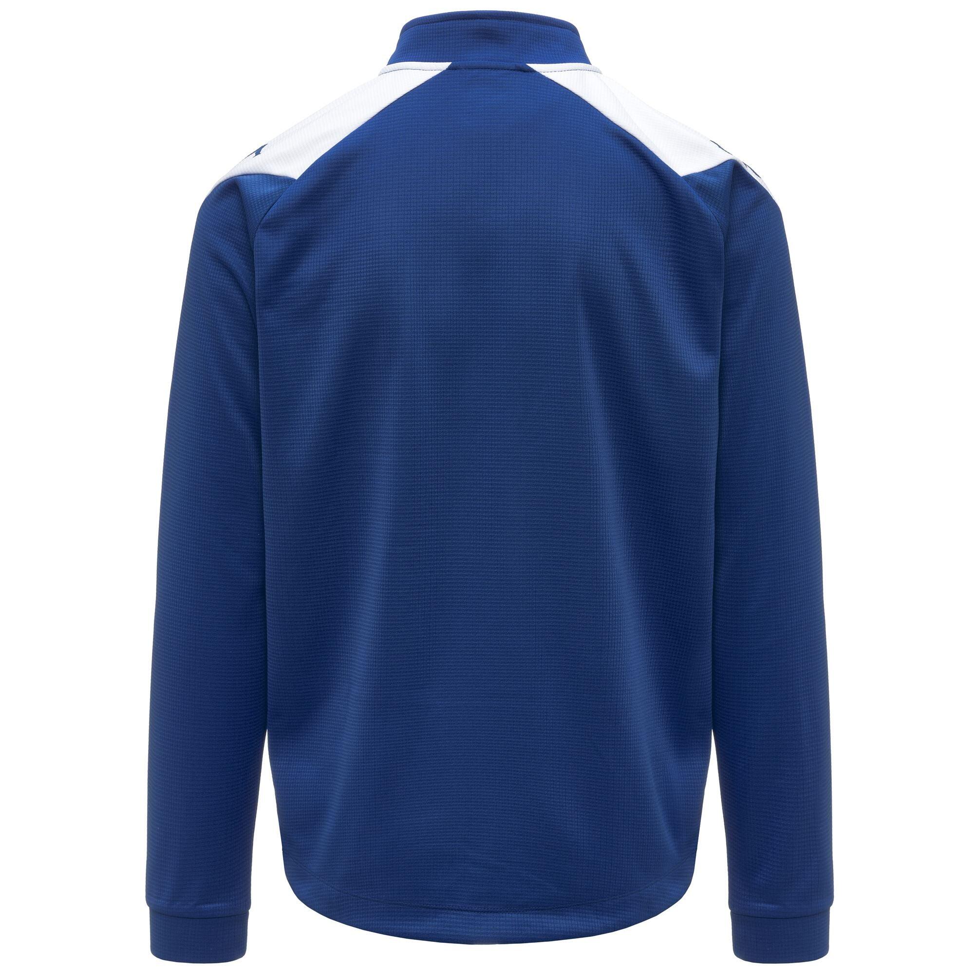 Felpa da uomo in poliestere riciclato blu da calcio 3/4