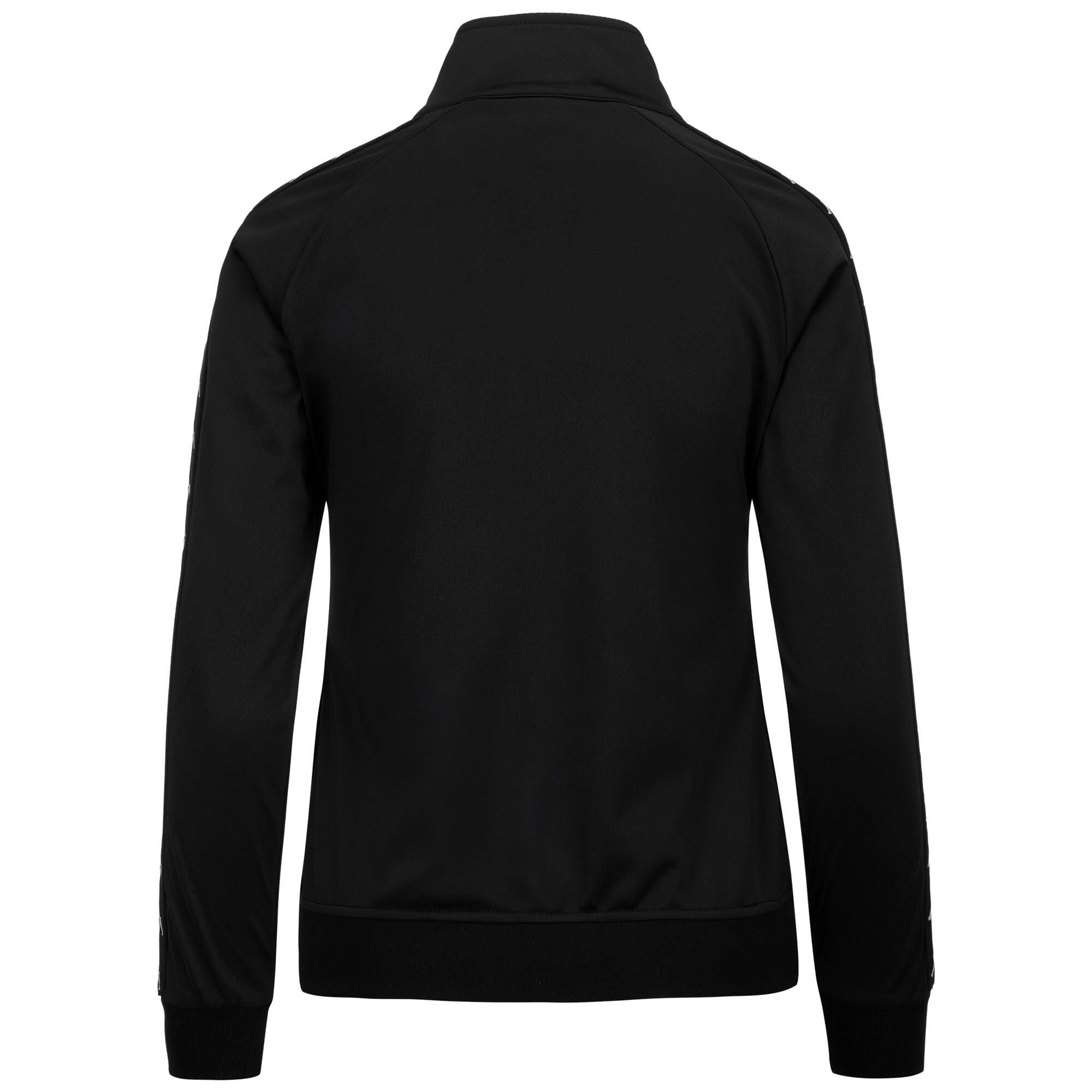 Felpa da bambina in poliestere nero da streetwear sportivo 3/4