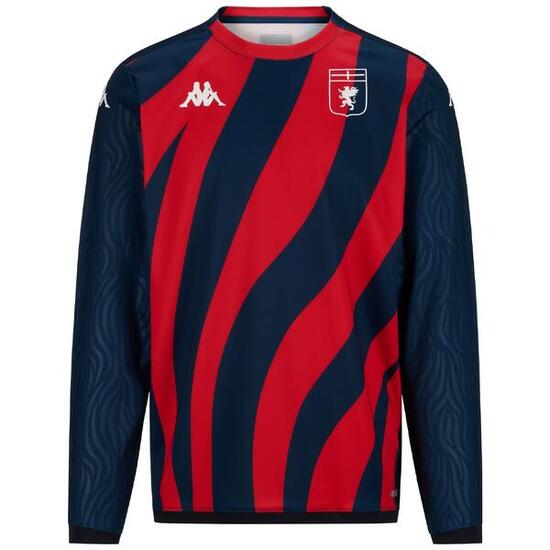 Felpe da bambino in poliestere riciclato rosso da calcio