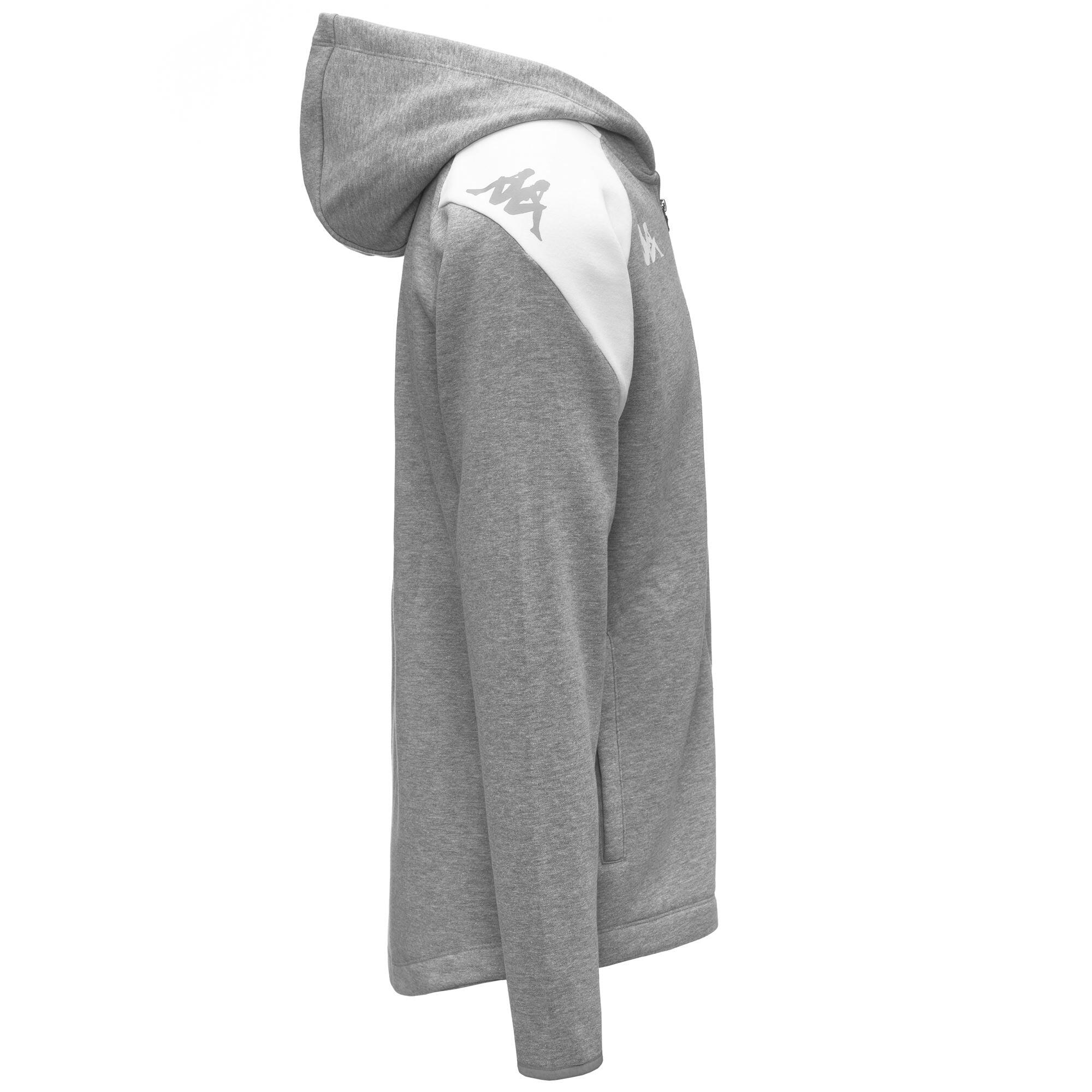 Felpa da uomo in cotone grigio da calcio 2/4