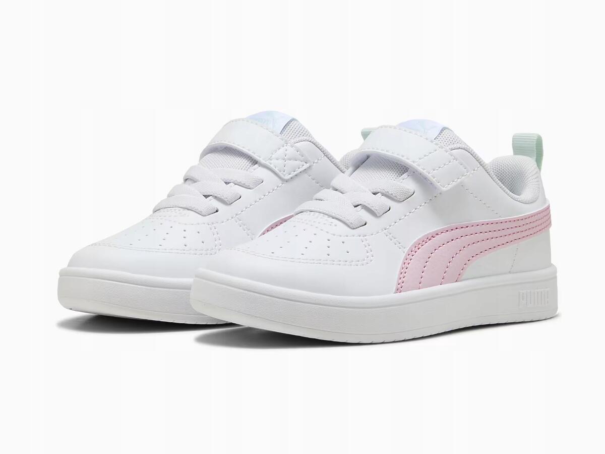 BUTY dziecięce PUMA RICKIE 385836-38 na rzep pełne białe sportowe 32,5 5/7