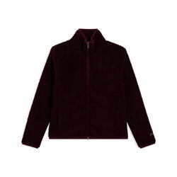 Veste pour femmes en tissu Sherpa avec col montant et fermeture à glissière