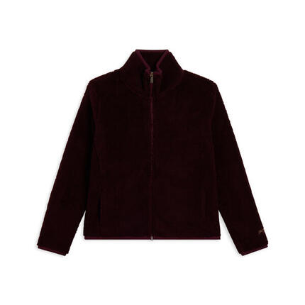 Veste pour femmes en tissu Sherpa avec col montant et fermeture à glissière