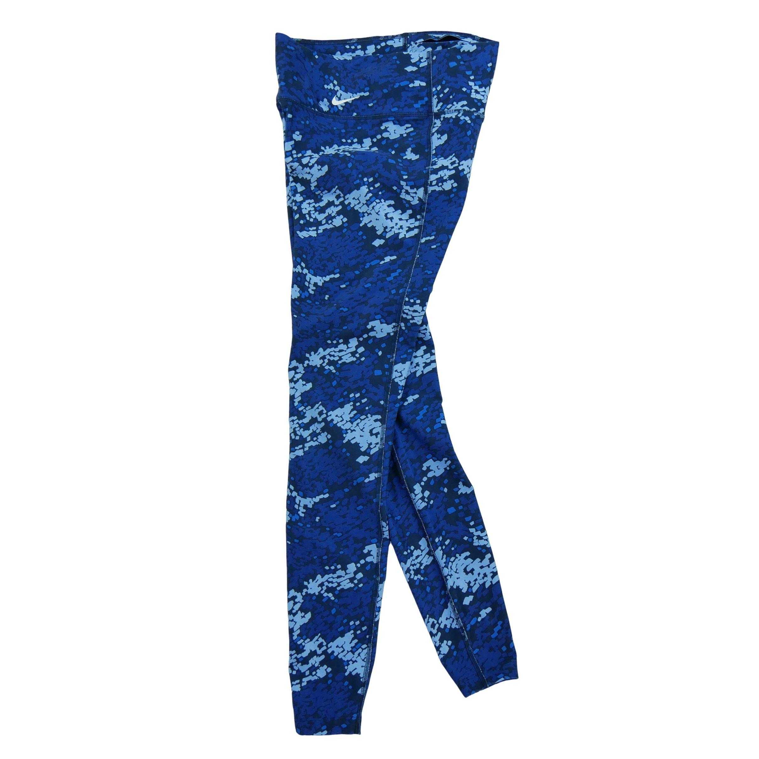 NIKE Reconditionné - Leggings Femme Dri-Fit Bleu - Très Bon État