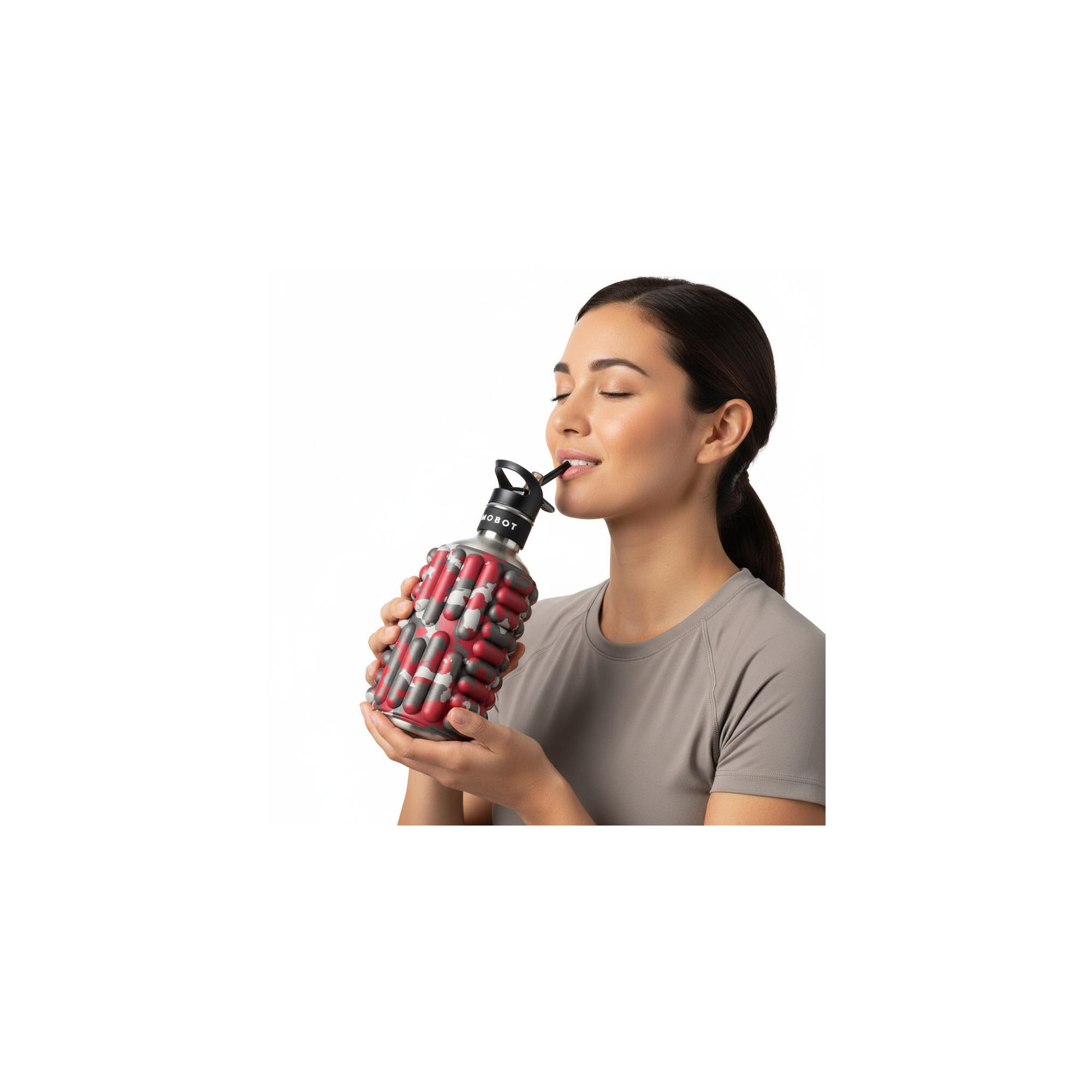 Sportfles - Mobot - 2 in 1 massage rolfunctie - Black ops 4/5