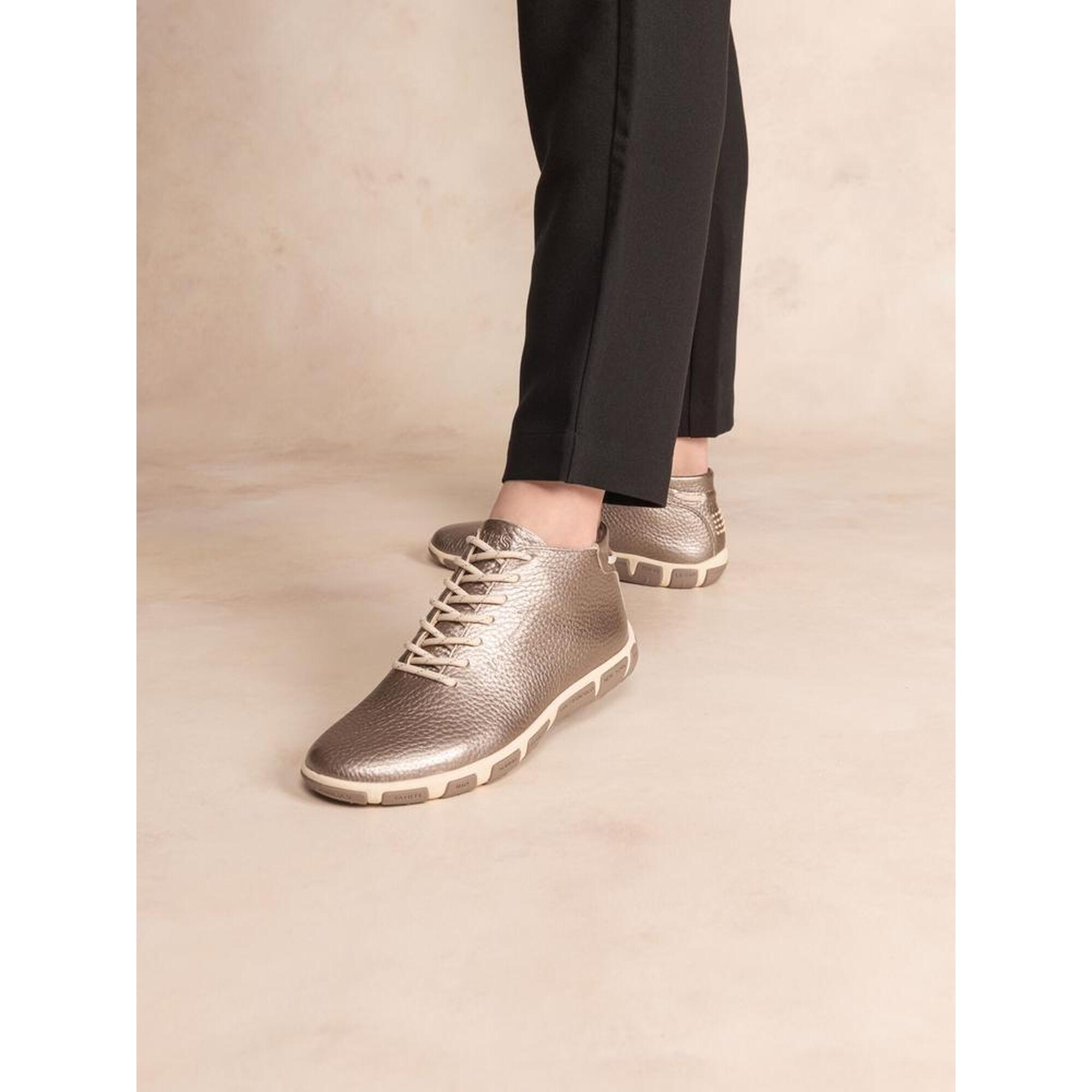 Tbs - Tennis Hautes Femme Juhayna Bronze Cuir - Baskets - Marron|vert - Decathlon