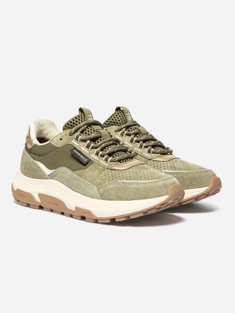 Chaussures de running Femme JAZONNE Kaki / Platine 2/4