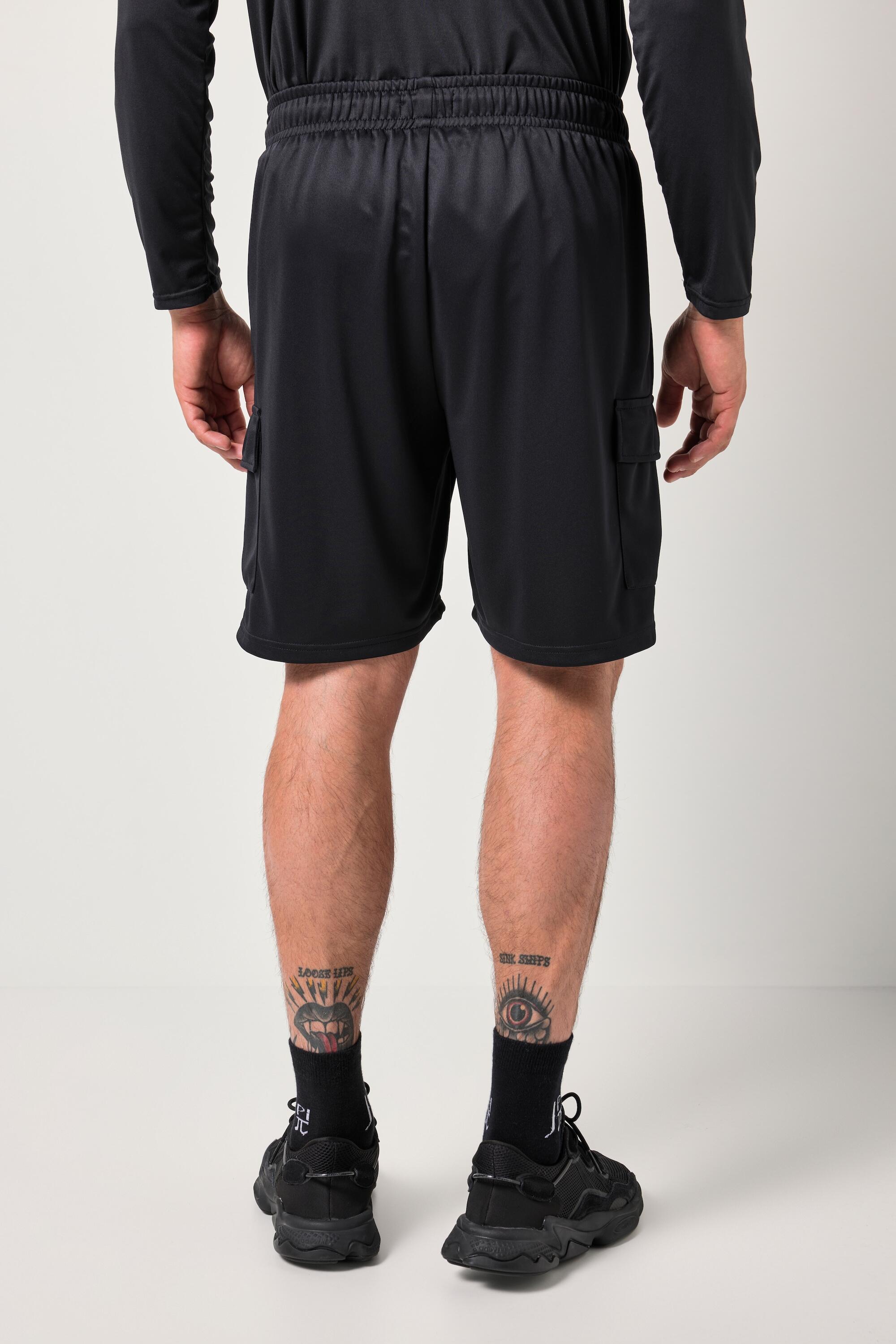 Męska Bermudy funkcyjne fitness oddychający materiał kieszenie cargo do 7XL 2/6