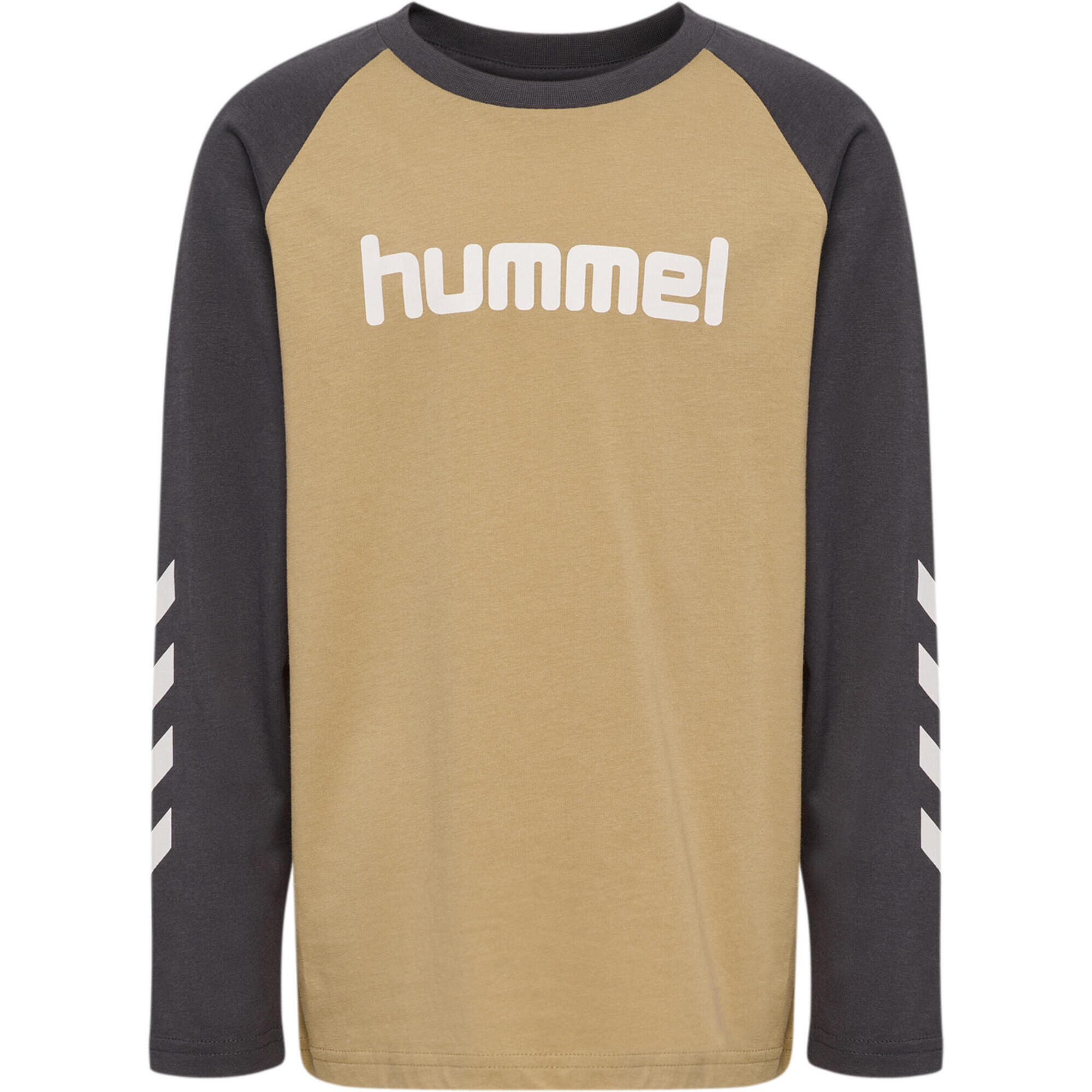 Hummel - Enfiler T-shirt Hmljr Logo Mode De Vie Enfant Hummel - T-shirt Manches Longues - Beige - Decathlon
