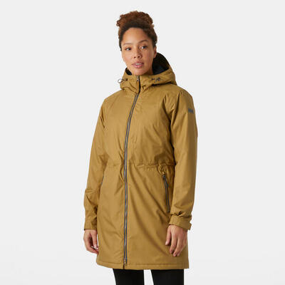 Dikke waterdichte lange jas voor dames helly hansen westport