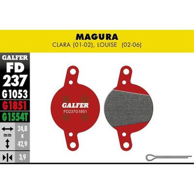 Pastiglie freni Galfer Bike Magura Clara (01-02) Louise(02-06)
