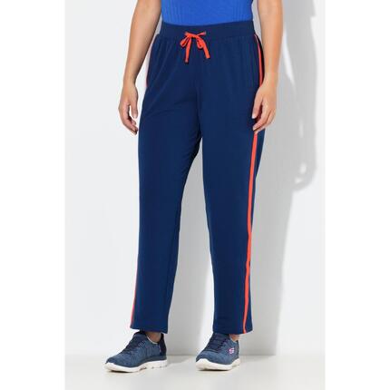 Damskie Spodnie dresowe paski po bokach sznurek ściągający proste nogawki