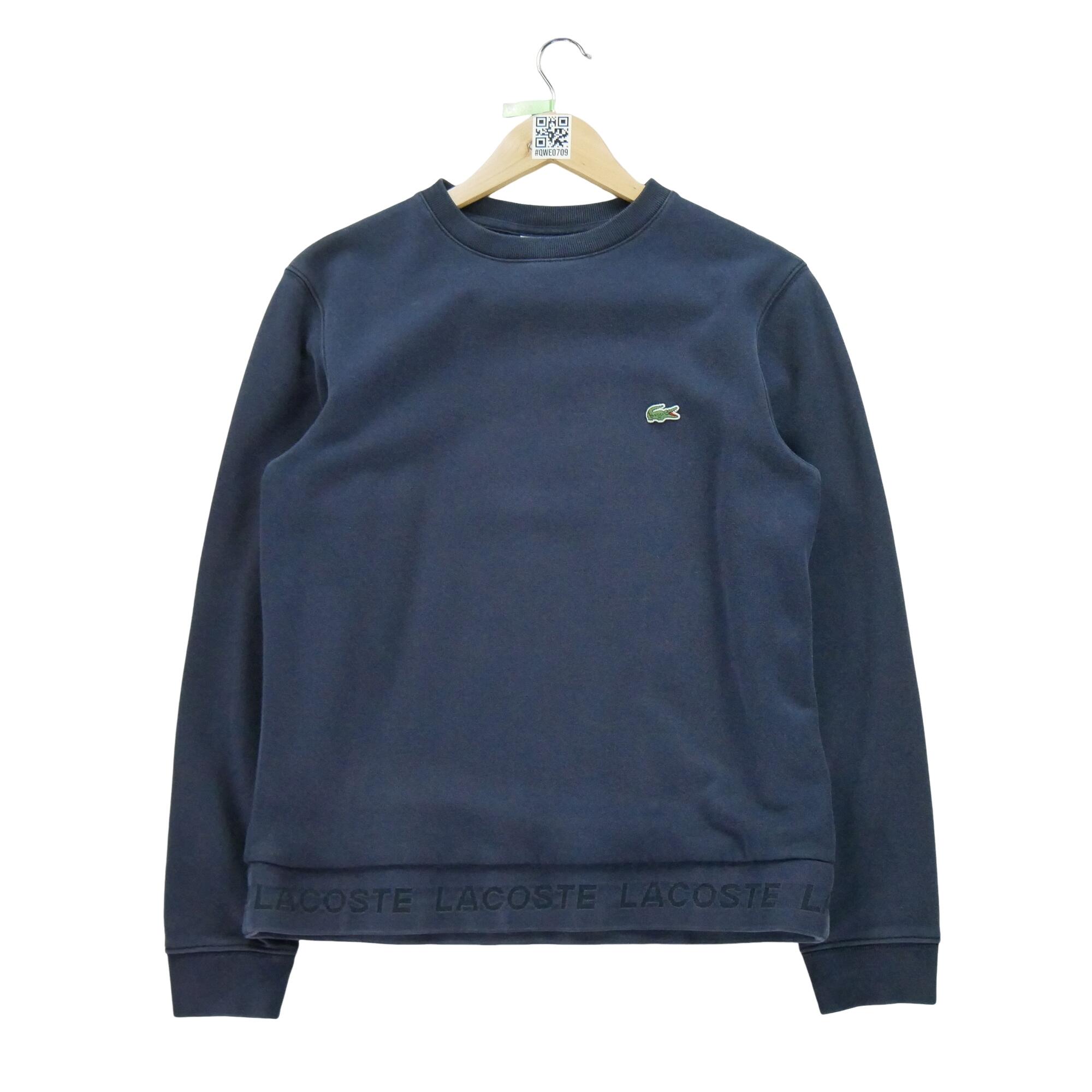 LACOSTE Segunda Vida - Sweatshirt feminino azul marinho - Em muito bom estado
