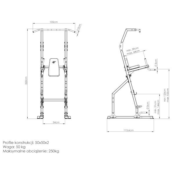 Station de musculation avec barre de traction MS-U110 2.0 7/7