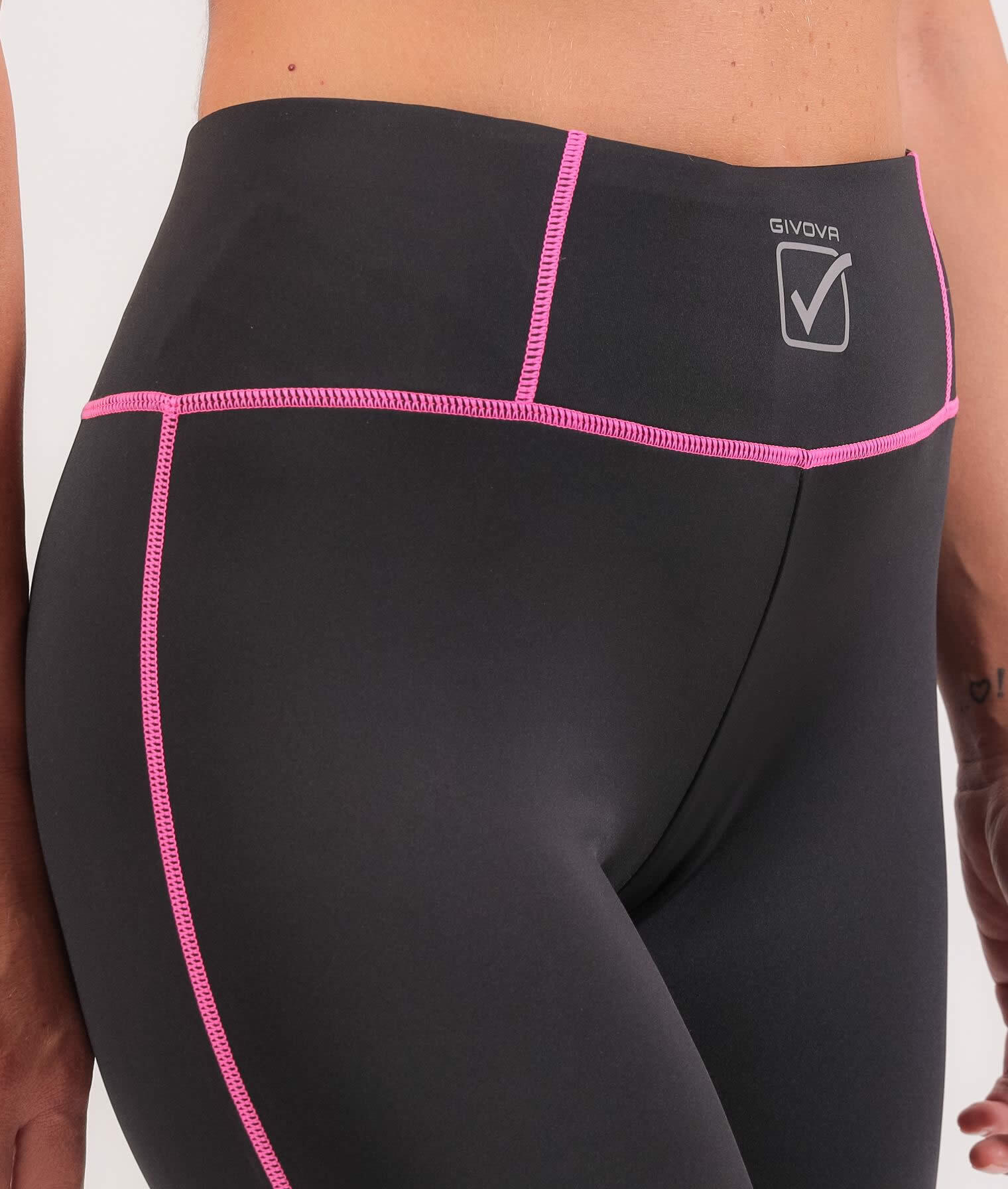 Leggings givova nero/fuxia 2/4