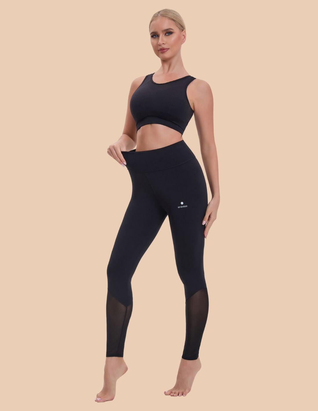 Legging deportivo talle alto Natura 3/4