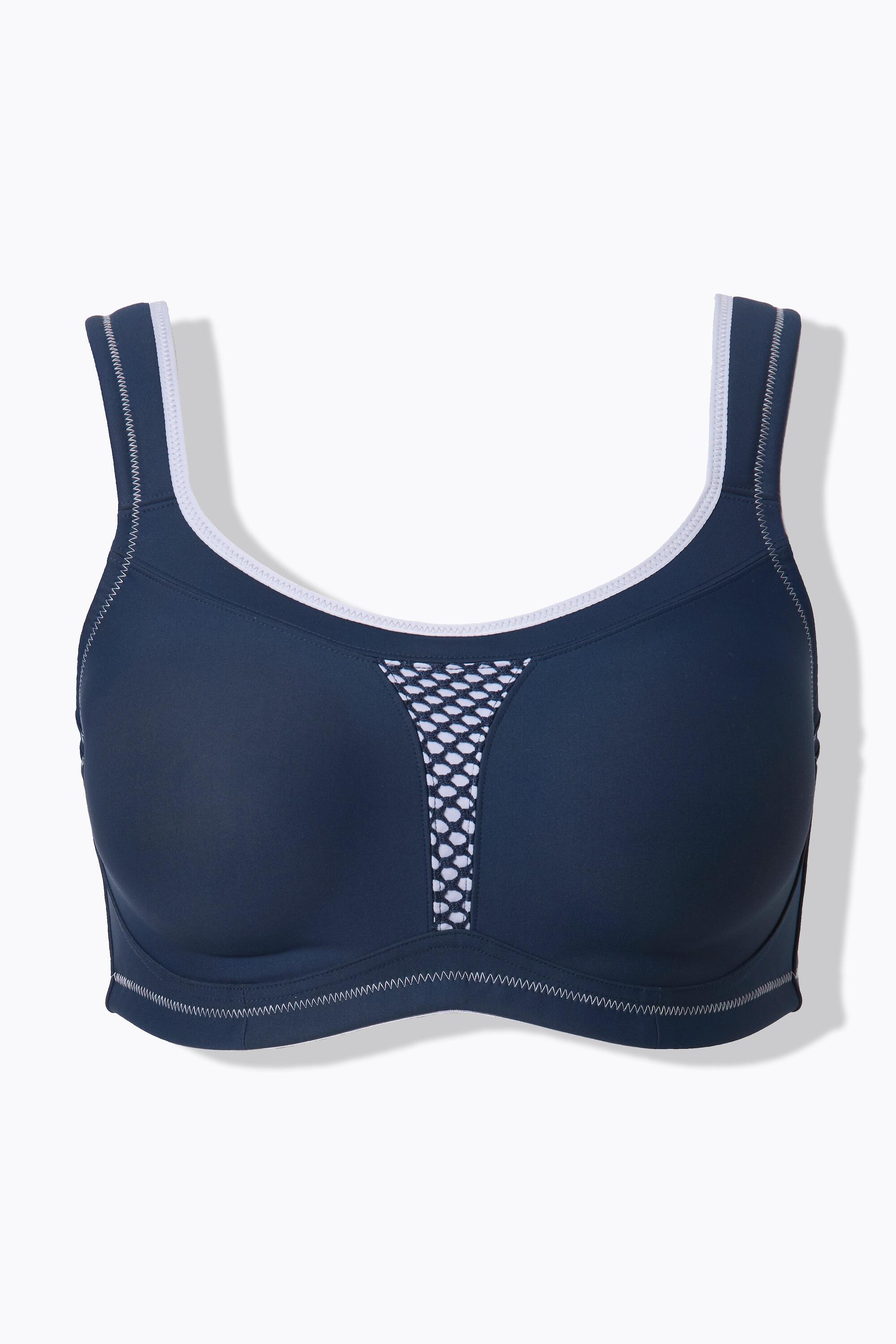 Femme Soutien-gorge de sport sans armatures. Empiècement en mesh. Bonnet C-E. 7/7