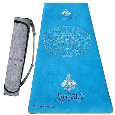 Hi-tech yogamat, 6 mm + waterdichte tas - 3 materialen voor meer comfort 9