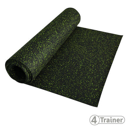 ROULEAU DE SOL - 10m x 1,25m - Épaisseur 4mm - Noir - Avec Pigments EPDM Vert