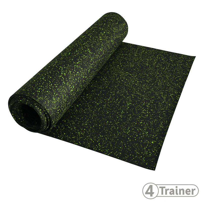 4trainer - Rouleau De Sol - 10m X 1,25m - Épaisseur 4mm - Noir - Avec Pigments Epdm Vert - Tapis De Sol (mousse) - Noir|vert - No Size - Decathlon